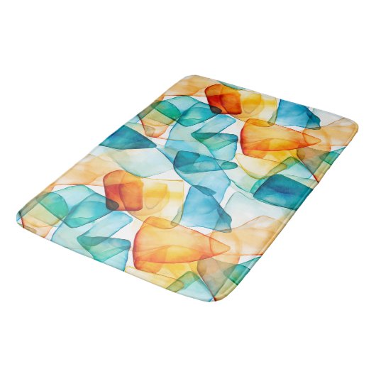Tapis De Bain Dérive de couleur côtière (Angle)