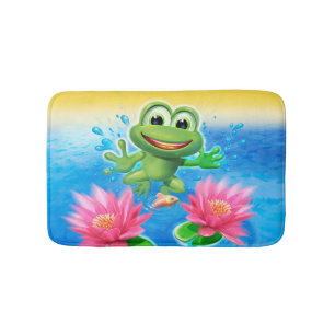 Tapis de bain des enfants de saute-mouton