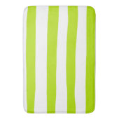 Tapis De Bain Des rayures inégales dans la chaux Vert et Blanc (devant Vertical)
