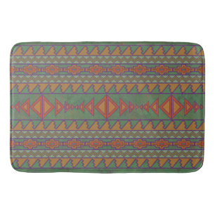 Tapis De Bain Desert Sud-Ouest Sagebrush Green Design géométriqu