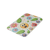 Tapis De Bain Design arrière - plan transparent avec fleurs colo (Angle)