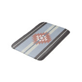 Tapis De Bain Design aztèque en rose et bleu (Angle)