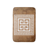 Tapis De Bain Design blanc de clé grecque (Devant (Vertical))