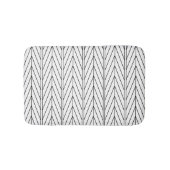 Tapis De Bain Design Chevron de la ligne noire (Devant)