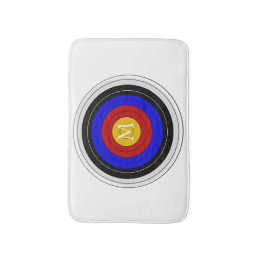 Tapis De Bain Design cible de tir à l'arc (Devant (Vertical))