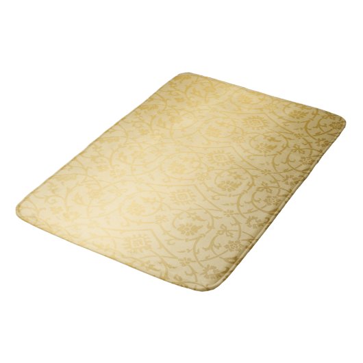 Tapis De Bain Design classique en or Damas (Angle)