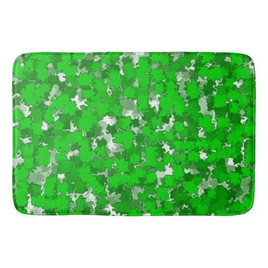 Tapis De Bain Design d'art Abstrait Foliage vert (Devant)