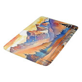Tapis De Bain Design d'art de Sunset Mountain (Angle)