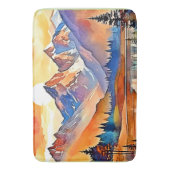 Tapis De Bain Design d'art de Sunset Mountain (devant Vertical)