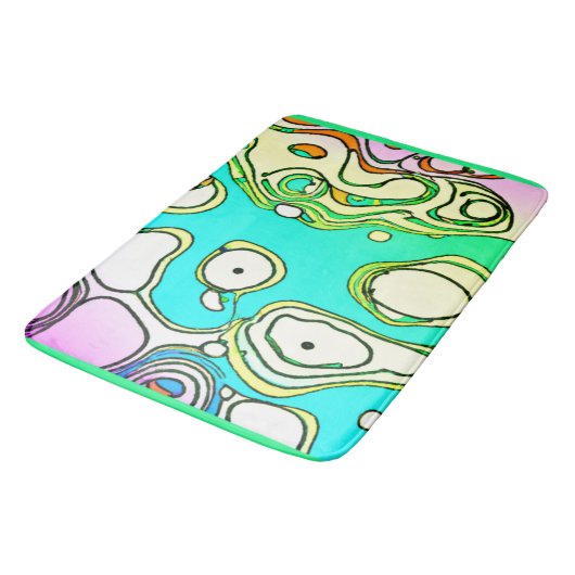 Tapis De Bain Design d'art Motif moderne (Angle)
