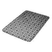 Tapis De Bain Design de cercles en zigzag noir mignon (Angle)