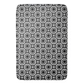 Tapis De Bain Design de cercles en zigzag noir mignon (devant Vertical)