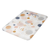 Tapis De Bain Design de couleur Abstrait bleu et BrownCouverture (Angle)