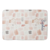 Tapis De Bain Design de couleur Abstrait bleu et BrownCouverture (Devant)
