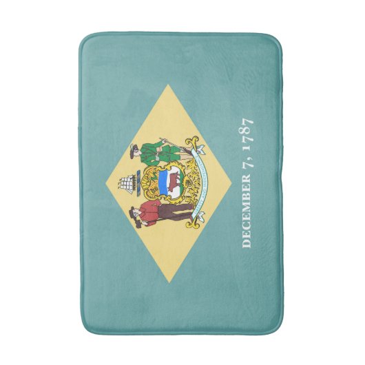 Tapis De Bain Design de drapeau d'état du Delaware (Devant (Vertical))