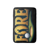 Tapis De Bain Design De Golf Branché Avec Silhouette De Golfeur (Devant (Vertical))