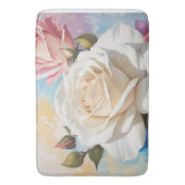 Tapis De Bain Design de peinture Rose Bouquet (devant Vertical)