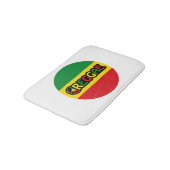 Tapis De Bain Design de reggae avec couleurs de drapeau reggae (Angle)