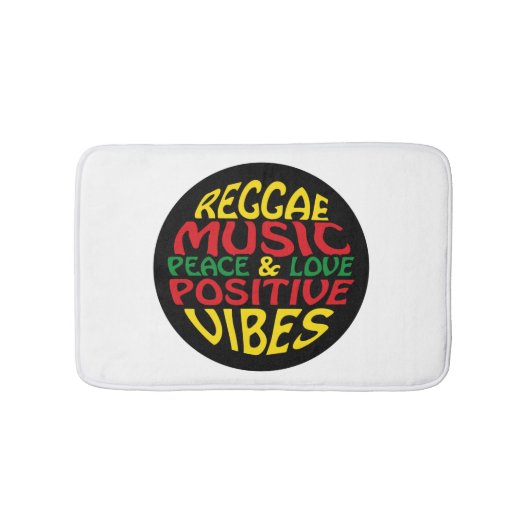 Tapis De Bain Design de reggae avec des paroles et des citations (Devant)