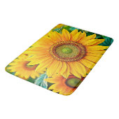 Tapis De Bain Design de sérénité du terrain de tournesol doré (Angle)