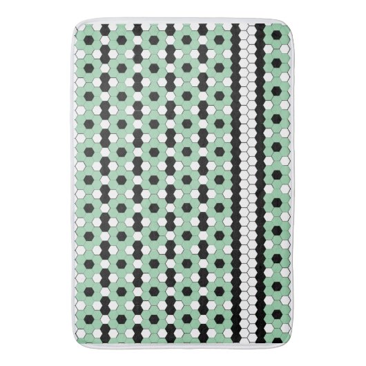 Tapis De Bain Design de tuile vert rétro (devant Vertical)