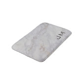 Tapis De Bain Design élégant en marbre gris et beige (Angle)