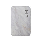 Tapis De Bain Design élégant en marbre gris et beige (Devant (Vertical))