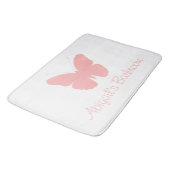 Tapis De Bain Design en silhouette papillon rose (personnalisé) (Angle)
