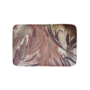 Tapis De Bain Design floral Brown Abstrait 2