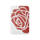 Tapis De Bain Design floral Rose simple rouge (Devant (Vertical))