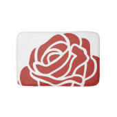 Tapis De Bain Design floral Rose simple rouge (Devant)