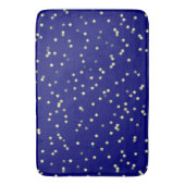 Tapis De Bain Design Gold Star sur Blue (devant Vertical)