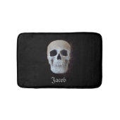Tapis De Bain Design gothique tendance noir et blanc crâne (Devant)