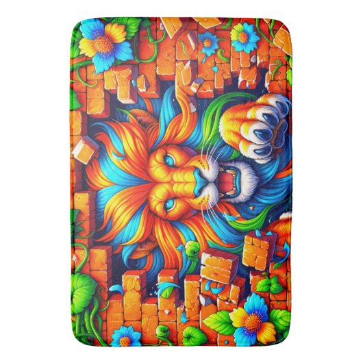 Tapis De Bain Design Lion (devant Vertical)