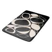 Tapis De Bain Design moderne Black Cream Abstrait Motif (Angle)