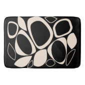 Tapis De Bain Design moderne Black Cream Abstrait Motif (Devant)