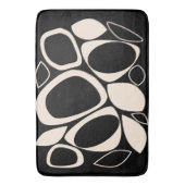 Tapis De Bain Design moderne Black Cream Abstrait Motif (devant Vertical)