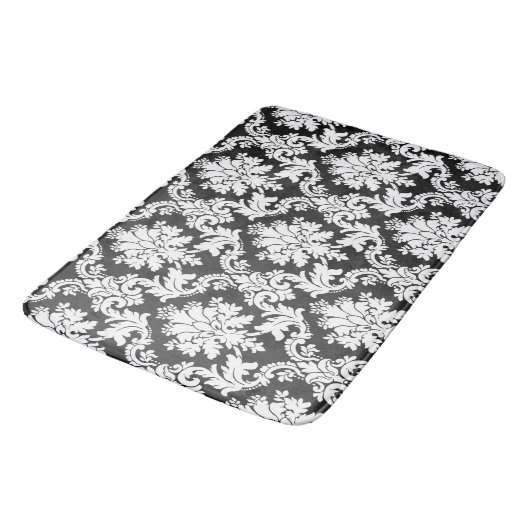 TAPIS DE BAIN DESIGN NOIR ET BLANC (Angle)
