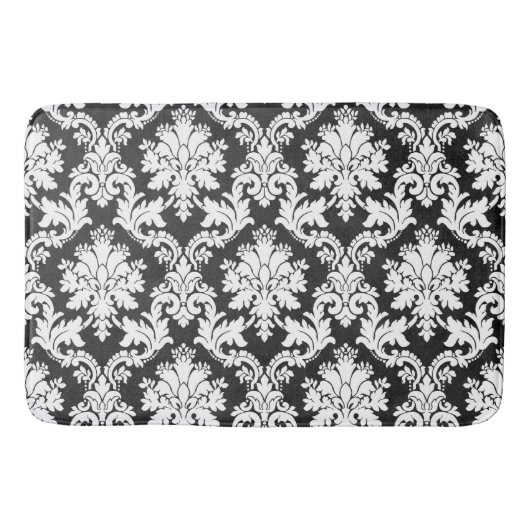 TAPIS DE BAIN DESIGN NOIR ET BLANC (Devant)