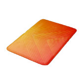 Tapis De Bain Design orange et jaune géométrique ombragé (Angle)