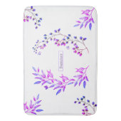 Tapis De Bain Design original de fleurs et branches violettes (devant Vertical)