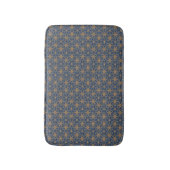 Tapis De Bain Design Pétale Bleu et Or (Devant (Vertical))