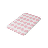 Tapis De Bain Design Pois rose (Angle)