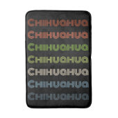 Tapis De Bain Design rayé coloré rétro "Chihuahua" (Devant (Vertical))