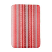 Tapis De Bain Design rayé moderne dans différentes nuances de ro (Devant (Vertical))