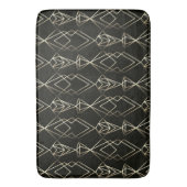Tapis De Bain Design rétro classique en noir et or (devant Vertical)