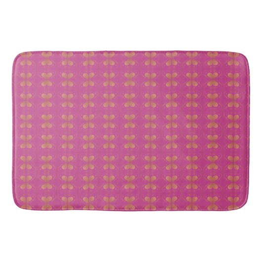 Tapis De Bain Design rose et or (Devant)