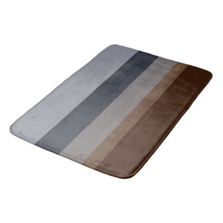 Tapis De Bain Design simple moderne en bleu et gris