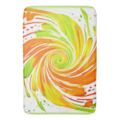 Tapis De Bain Design spiral vert et orange (devant Vertical)