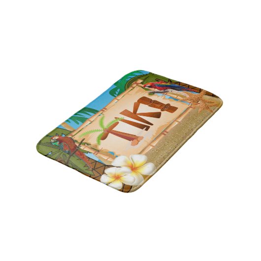 Tapis De Bain Design Tropical Tiki (Angle)